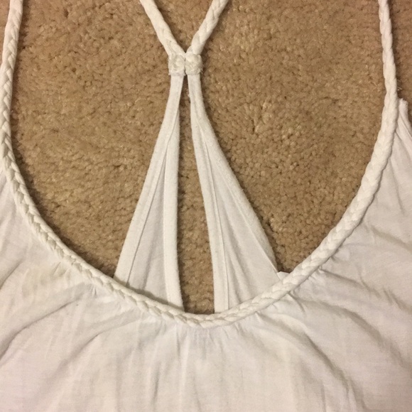 White H&M Racerback Braided Tank - Picture 2 of 6